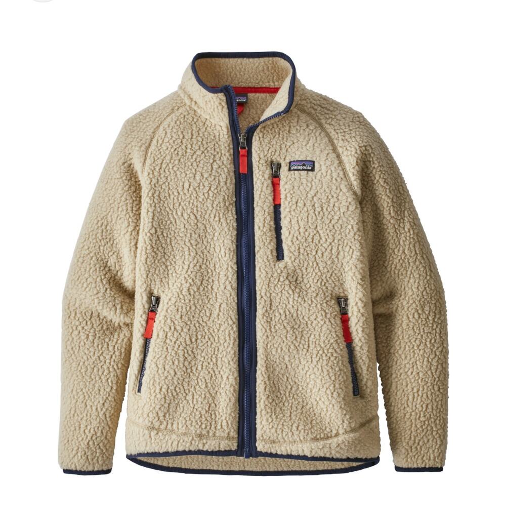 Patagonia Reto Pile Sherpa full zip Jacket Boys small 7-8 outerwear sweater
